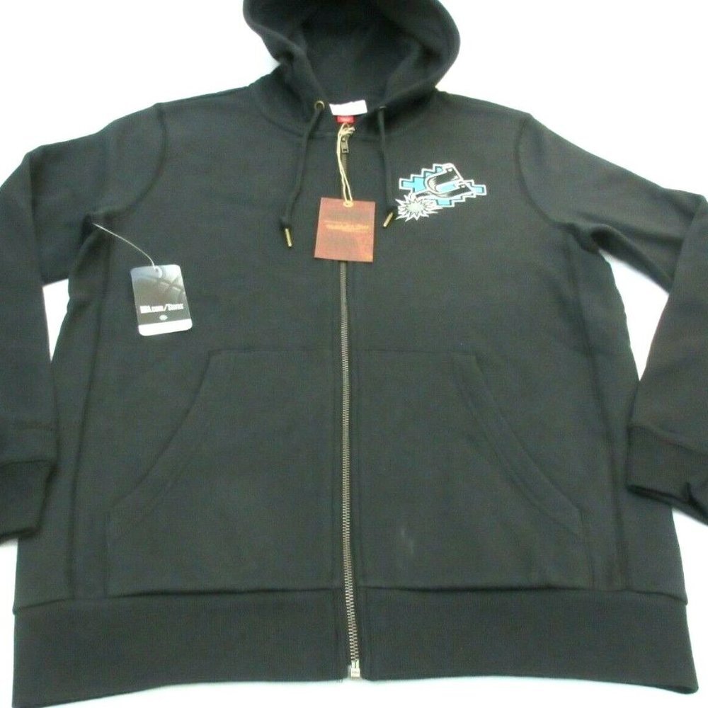COPY - Mitchell & Ness Men's San Antonio Spurs Full Zipper Hoodie Sweatshirt Bl… - Picture 2 of 5